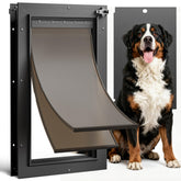 VOSOIR XL dog door exterior panel shows sturdy aluminum construction for durability