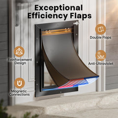 VOSOIR XL dog door flap opening 23.7 x 16.2 inches enables easy access for large dogs