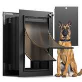 Vosoir dog door wall outer panel offers sturdy access for large dogs.