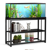 VOWNER stand front view in black shows the sturdy, modern design.
