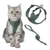Best Pet Supplies Voyager harness moss green step-in for a secure escape-proof fit.
