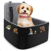 VSAPRDT dog car seat booster with elevated view improves visibility and comfort during travel.