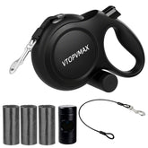 VTOPVMAX 26ft retractable leash extended for smooth, controlled walks.