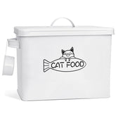 Vumdua large storage container with lid keeps pet food fresh on the counter.