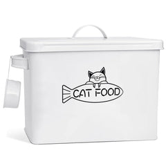 Vumdua large storage container with lid keeps pet food fresh on the counter.