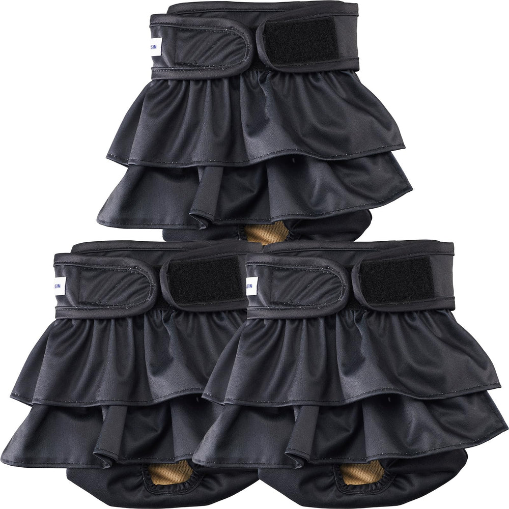 VUNCESSIN reusable female dog diapers, medium, 3-pack for washable comfort.