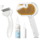 VVVVVW 3-in-1 pet steam brush front view for grooming