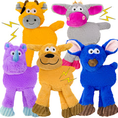 VWPTCHI Rhino squeaky toy for dogs encourages interactive play and dental engagement