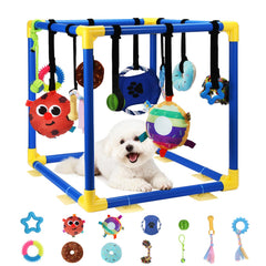 VYNALTIX Puppy Play Gym assembly for quick setup and safe indoor play sessions.