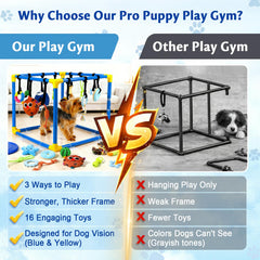 VYNALTIX Puppy Play Gym floor toys for independent chew and fetch play