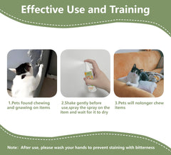 Two 100ml bottles of VYTATAIL deter cats from scratching rooms.