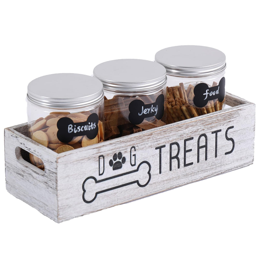 VZODESR dog treat container front view with vintage design for organized snacks