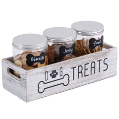 VZODESR dog treat container front view with vintage design for organized snacks