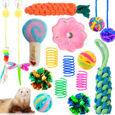 VZqola ferret enrichment 16-pack variety toys for active play