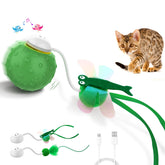 Waaiio Interactive Cat Ball dragonfly tail in motion for active play