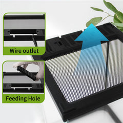 Waazoorep double-door design enables easy feeding and cleaning