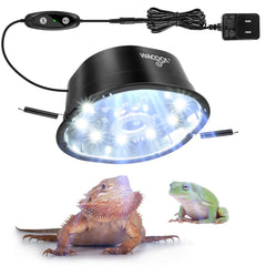 Wacool Terra UVB light front view for versatile reptile enclosures, supports active habitats