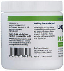 WAG Probiotic Dog Chews natural duck flavor closeup aids digestive comfort