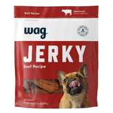 WAG Soft & Tender beef jerky in a 24 oz bag, ideal for rewards.