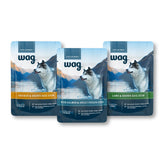 WAG Wet Dog Food Topper chicken stew in gravy pouch to enhance meals.