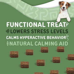 Waggedy Calm Max dog chews open pack illustrating easy serving mix