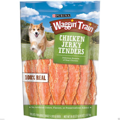 Waggin Train chicken jerky curls bag—great training reward for dogs.