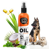 Wagging Tails 6-in-1 soothing oil bottle pour for easy coat hydration