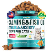 Wagmee Cat Calming Treats jar front promoting daily calm for anxious cats