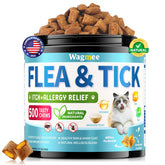 Wagmee natural cat flea chews pack supports daily skin and coat health