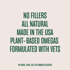 WagWell Ahiflower Omega Chews packaging on display with USA made claim.