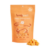 WagWell freeze-dried cheese treats pack with simple ingredients for training rewards.