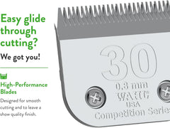 Wahl 2355-100 detachable blade packaging shows easy replacement.