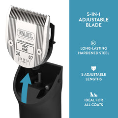 WAHL Creativa clipper feature highlighting cool operation and comfortable handling.