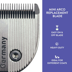 Wahl MiniArco 30 blade compatible with model 8787-450A detaches easily.