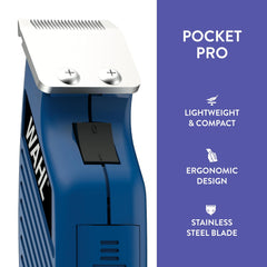 Wahl Pocket Pro Equine blue face trim designed for small, detailed grooming.