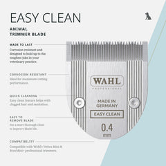 Wahl Pro Animal Easy Clean blade highlighting easy maintenance and quick cleaning