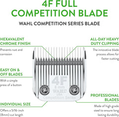 Wahl Professional Animal 4F blade with steel chrome finish highlights rust protection.