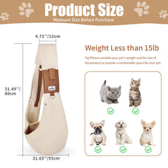 Wakytu dog sling adjustable strap enabling a comfortable fit