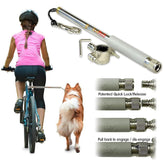 Walky Dog Plus bike leash attachment demonstrates quick setup for easy cycling with your dog.