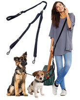 WANFIRE double dog leash full set for coordinated two-dog walks