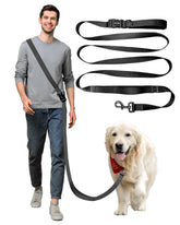 WANFIRE hands-free leash shown worn crossbody for comfortable daily walks