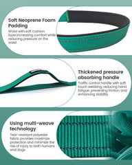 WANFIRE hands-free leash soft neoprene handles reduce shoulder strain.