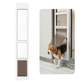 WANGXINGREN sliding glass dog door in white aluminum frame for easy large-dog access