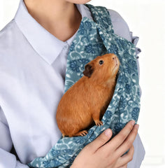WANGYANXIN guinea pig carrier sling in blue offers secure, hands-free transport