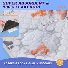 WanpeeGoo pee pad 36x41 orange pattern ideal for puppy training.