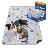 WanpeeGoo washable dog pee pads, 24x48 two-pack, for training and protection