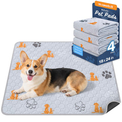 WanpeeGoo washable pad, 18x24 inches, soft surface for gentle puppy training.