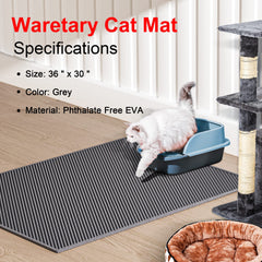Waretary double-layer mat highlights easy cleaning and rapid litter disposal