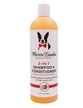 Warren London 2-in-1 shampoo bottle for at-home pet grooming and convenience.