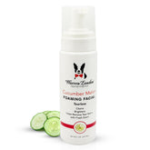 Warren London foaming pet facial wash bottle with pump for tear-free cleansing.